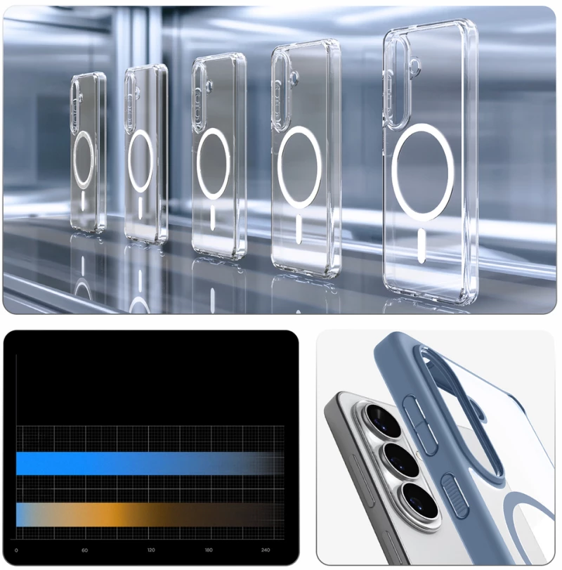 Spigen Ultra Hybrid Mag MagSafe Case for Samsung Galaxy S26 - Clear Blue