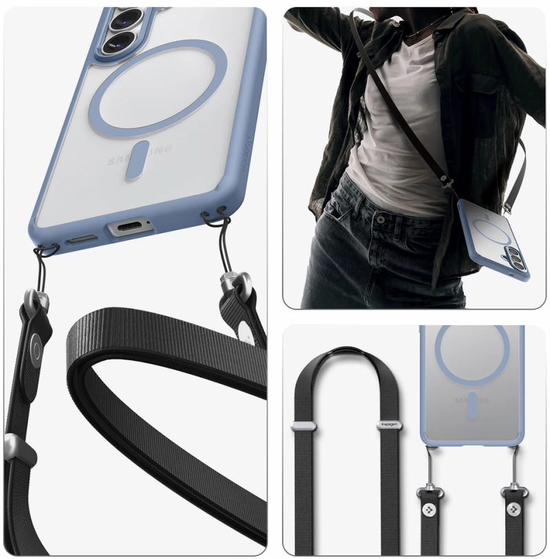 Spigen Ultra Hybrid Mag MagSafe Case for Samsung Galaxy S26 - Clear Blue