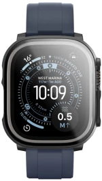AmazingThing Radix Glass Screen Protector with Case for Apple Watch UItra 3 49mm - Black
