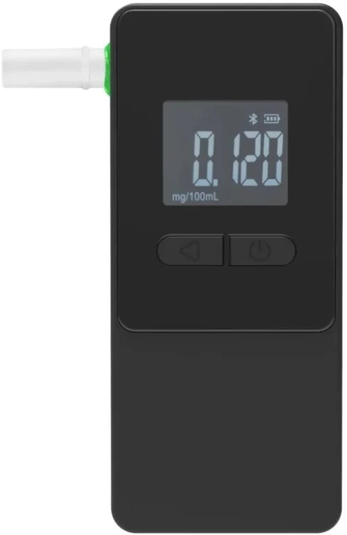 AlcoAlert Smart Electrochemical breathalyzer, black