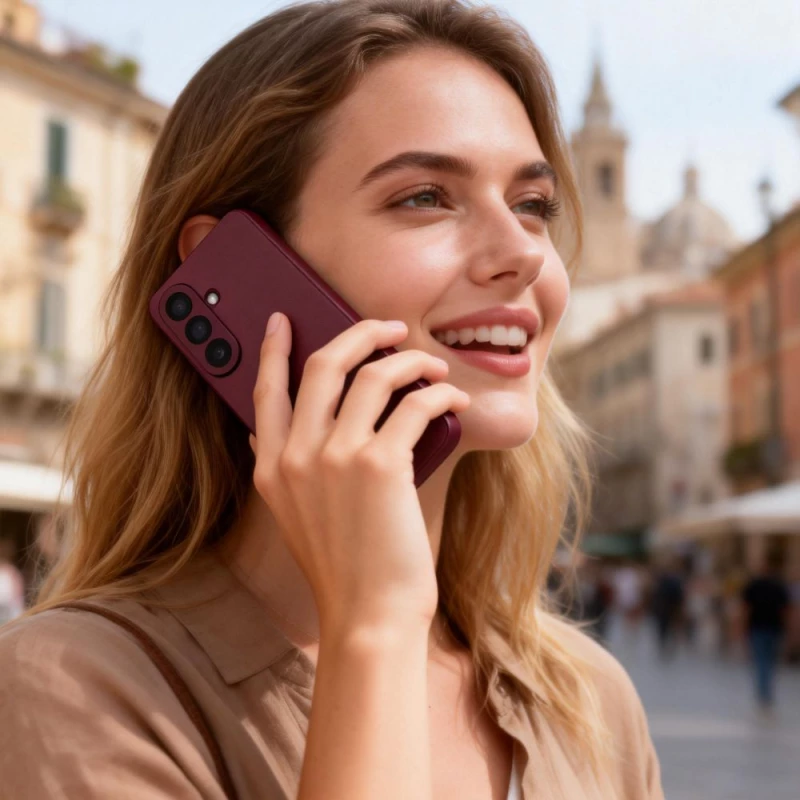 Tech-Protect Smart Wallet Case for Samsung Galaxy A57 5G - Burgundy