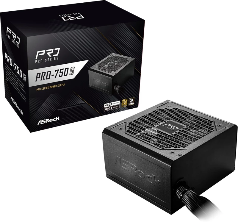Asrock PRO-750G power supply unit 750 W 24-pin ATX ATX Black