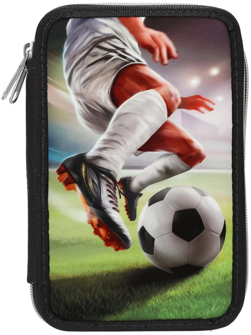 Dino World - Action Word Double Pencil Case Football - Dark Grey / Toys
