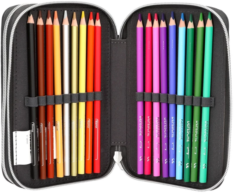 Dino World - Action Word Double Pencil Case Football - Dark Grey / Toys