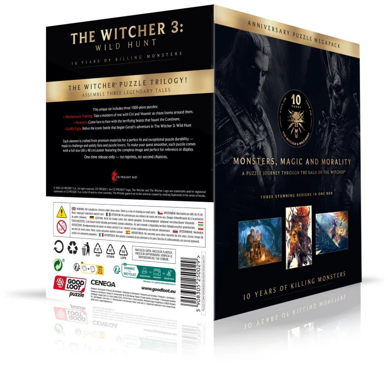 THE WITCHER 3 - 10 years of killing monster - 3 Puzzle 1000P