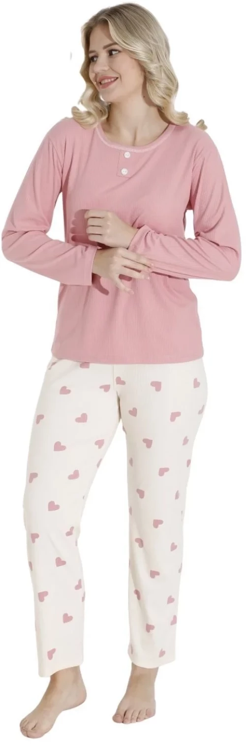 Πιτζάμα Γυναικεία Homewear 4051 - ΡΟΖ