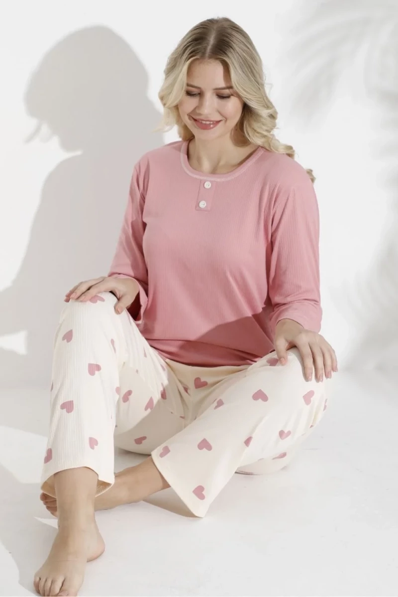 Πιτζάμα Γυναικεία Homewear 4051 - ΡΟΖ