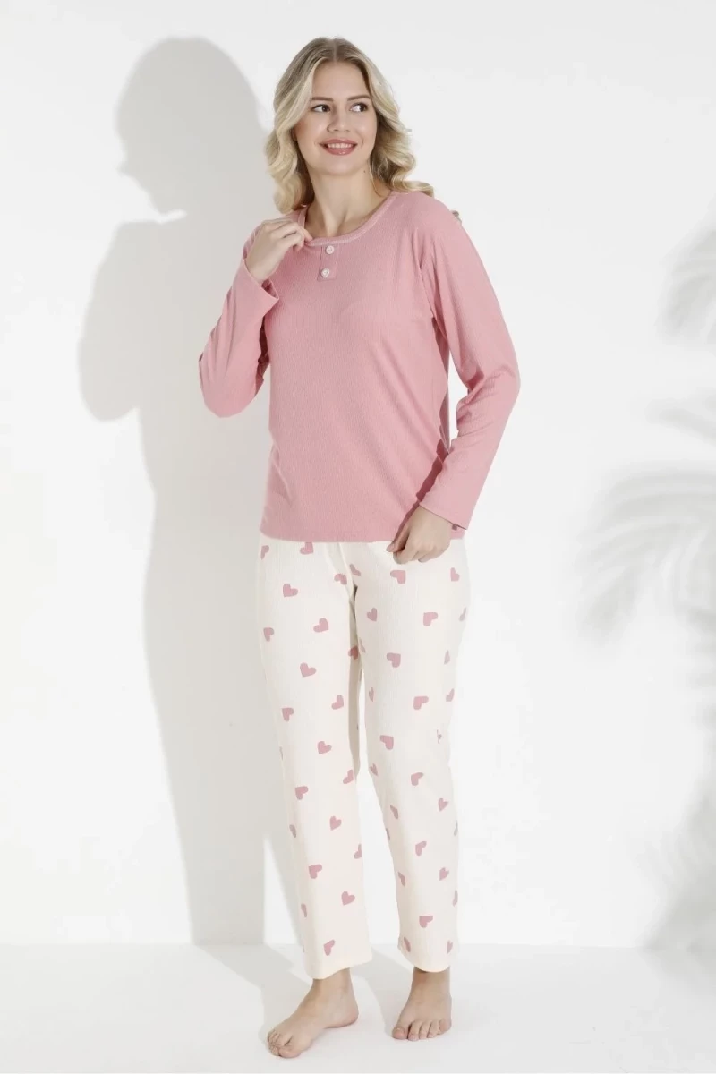 Πιτζάμα Γυναικεία Homewear 4051 - ΡΟΖ