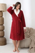 Γυναικεία Ρόμπα Fleece 0042 - ΚΡΑΣΟΥΛΙ