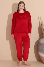 Πιτζάμα Γυναικεία Homewear Βελουτέ 3130 - ΚΟΚΚΙΝΟ