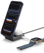 Ασύρματος Φορτιστής Spigen Essential MagSafe 2-in-1+C EF302MOQ 25W Black (ACH10399)