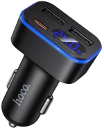 Φορτιστής Αυτοκινήτου Hoco Z63A με Οθόνη LCD 1x USB-C PD & 2x USB-A 42W – Black