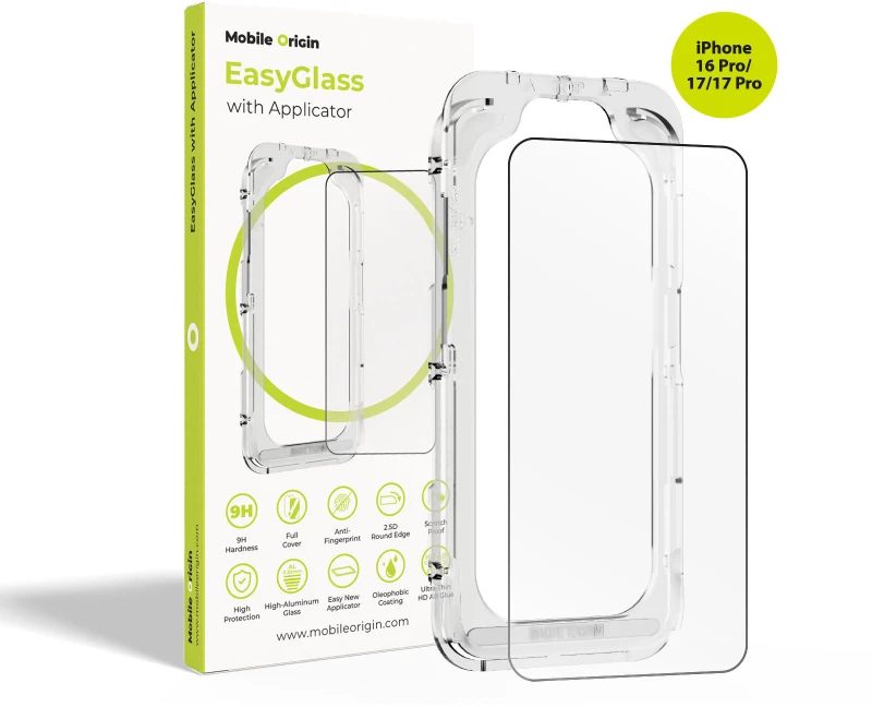 Προστατευτικό Οθόνης Mobile Origin EasyGlass with Applicator για iPhone 16 Pro / 17 / 17 Pro