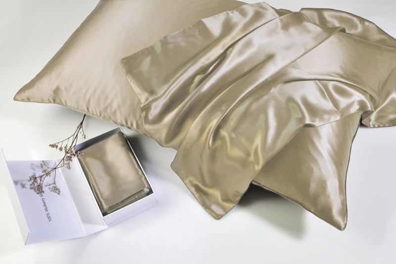 Σετ σεντόνια Μεταξωτά Down Town Mulberry Silk Champagne - King 270x280
