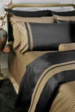 Σετ Σεντόνια Down Town S-827 Pie De Poul Black - King Λάστιχο 180x200+35