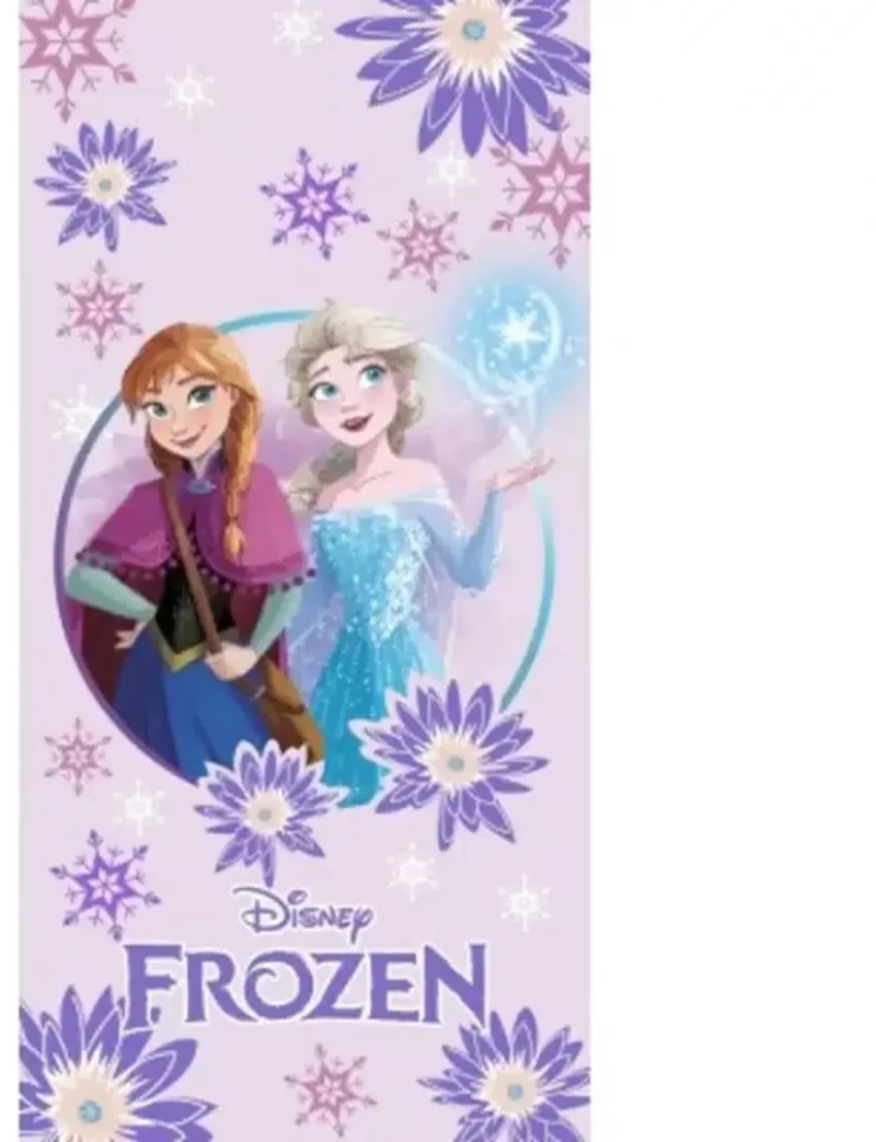 Πετσέτα Θαλάσσης Βαμβακερή Βελούδινη Frozen Magic Λιλά 70 x 140 cm