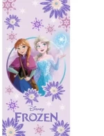 Πετσέτα Θαλάσσης Βαμβακερή Βελούδινη Frozen Magic Λιλά 70 x 140 cm