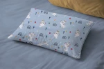 Μαξιλαροθήκη Εμπριμέ kids Rabbit Garden 584 50X70 Sky Blue 100% Cotton - -