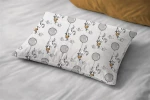 Μαξιλαροθήκη Εμπριμέ bebe Floating Bunny 715 35X45 Grey 100% Cotton - -