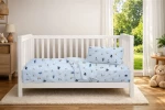 Παπλωματοθήκη Εμπριμέ bebe Bear's Playtime 591 120X160 Sky Blue 100% Cotton - -