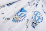 Σεντονάκι Λίκνου bebe The Floating Zoo 596 80X110 White-Blue 100% Cotton - -