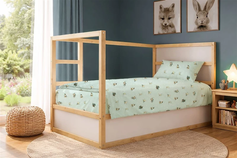 Σεντόνια Εμπριμέ Σετ 2 τεμ kids Bear's Playtime 593 160X240 Mint 100% Cotton - -