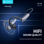 CELEBRAT neckband earphones SE9, OWS Bone Conduction, 16.3mm, 180mAh, μαύρα