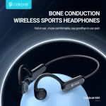 CELEBRAT neckband earphones SE9, OWS Bone Conduction, 16.3mm, 180mAh, μαύρα