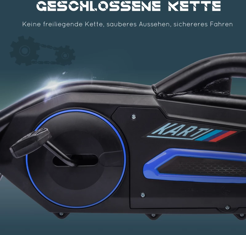 Go Kart Pedal Go Kart Reverse and Forward Gear, για παιδιά από 3 έως 8 ετών, μπλε
