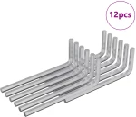 vidaXL Εξαγωνικό Κλειδί 12 pcs Ασημί 20 x 52 χιλ. Ατσάλι