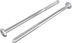 vidaXL Βίδες επίπλων 2 pcs Ασημί M6 x 120 mm Ατσάλι