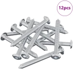 vidaXL Βίδα 12 pcs Ασημί M6 x 60 χιλ. Ατσάλι