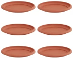 vidaXL Στρογγυλός Δίσκος Λουλουδιών 6 pcs Κεραμιδί Ø 17,5 x 2 εκ
