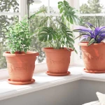 vidaXL Στρογγυλός Δίσκος Λουλουδιών 6 pcs Κεραμιδί Ø 17,5 x 2 εκ