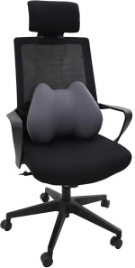 vidaXL Μαξιλάρι πλάτης Γκρι Αφρός Μνήμης 40 x 32 x 14 εκ