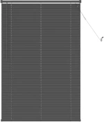 vidaXL Βενετσιάνικη Σκίαση Ασημί Γκρι 150 x 80 cm PVC