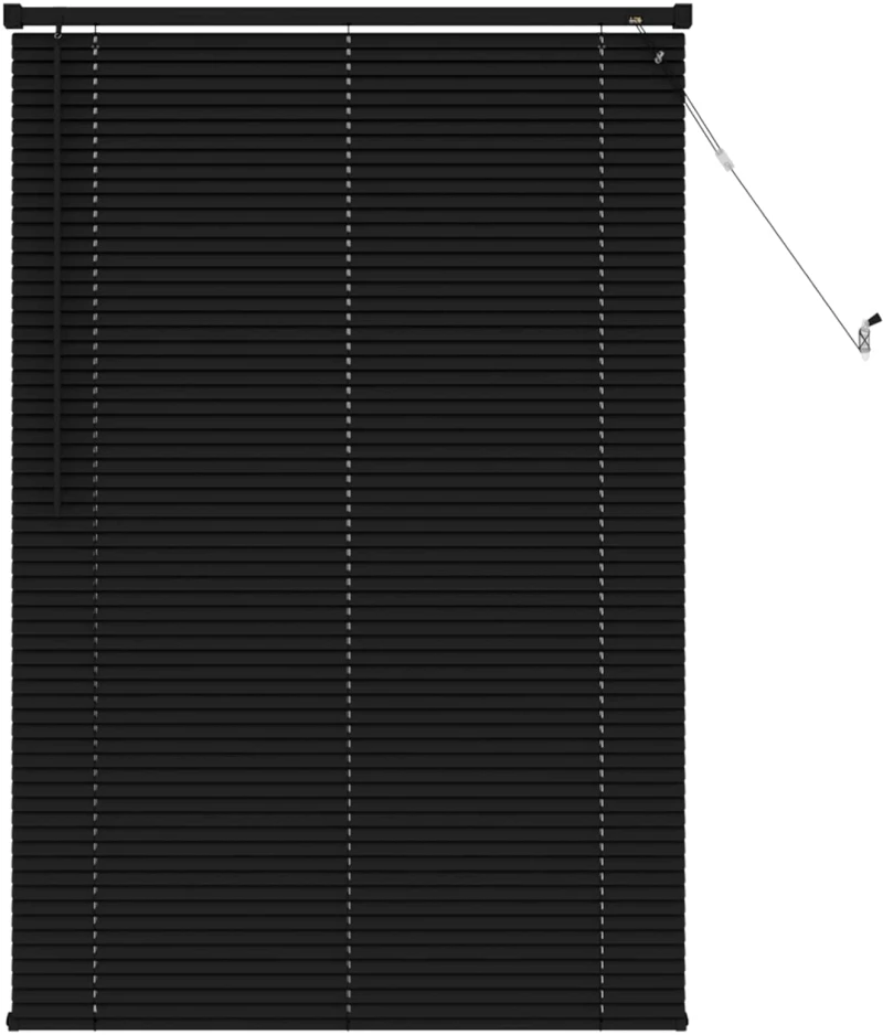 vidaXL Βενετσιάνικη Σκίαση Μαύρο 150 x 80 cm PVC