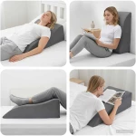 vidaXL Μαξιλάρι Ποδιών Γκρι 68 x 41 x 21 εκ PU Αφρός