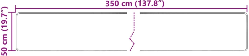 vidaXL Χαλί Runner MARSA Κρεμ 50 x 350 εκ. Πολυέστερ και PVC