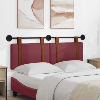 vidaXL Κρεμαστό Κεφαλάρι Επιτοίχιο Κόκκινο 150 x 55 x 5 εκ Αντίκα PU