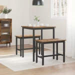 vidaXL Τραπεζαρίες 60 x 60 x 75 cm ΜΕΤΑΛΛΟ