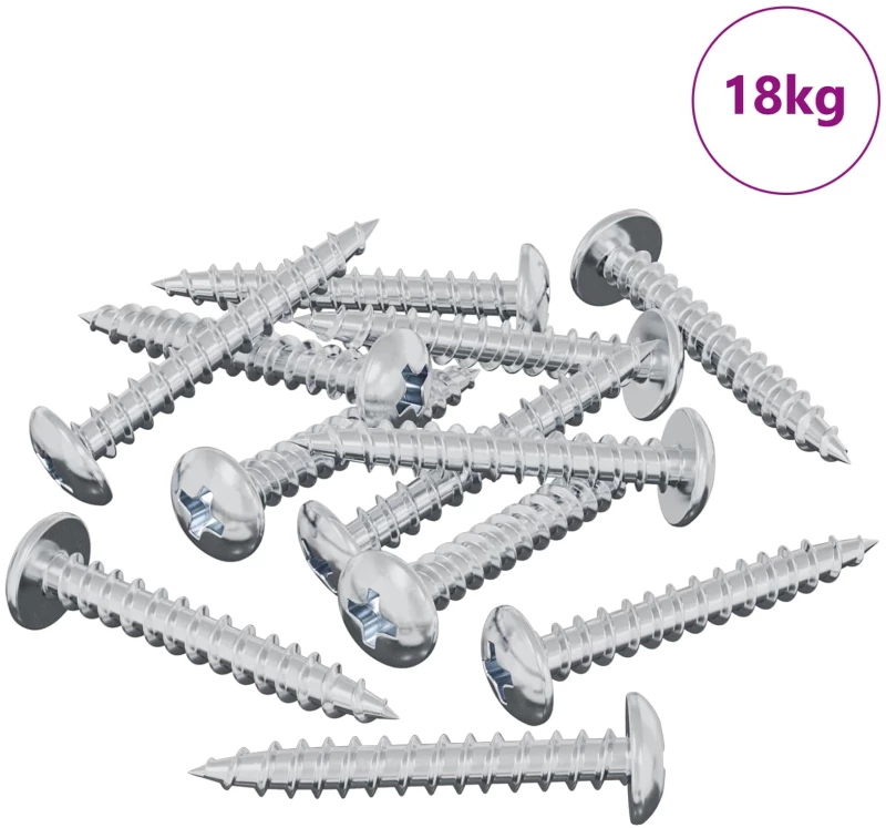 vidaXL Ξυλοβίδα 8182 pcs Ασημί M4 x 28 mm Σίδερο