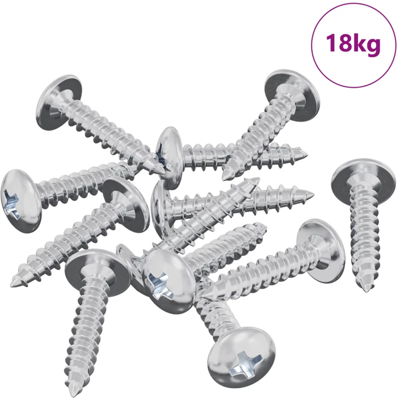 vidaXL Βίδα Αυτο-τρυπητή 10976 pcs Επικαλυμμένο με ψευδάργυρο Ατσάλι