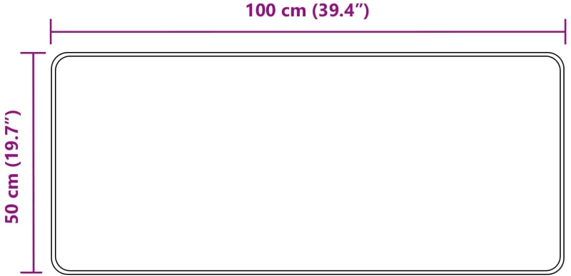 vidaXL Χαλί Runner MARSA Πολύχρωμο 50 x 100 cm Πολυέστερ και PVC