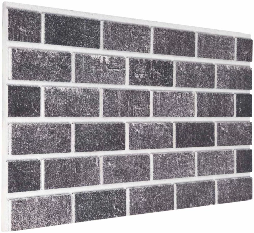 vidaXL Πάνελ τοίχου 10 pcs Μαύρο και Γκρι 100 x 50 cm Αφρός EPS
