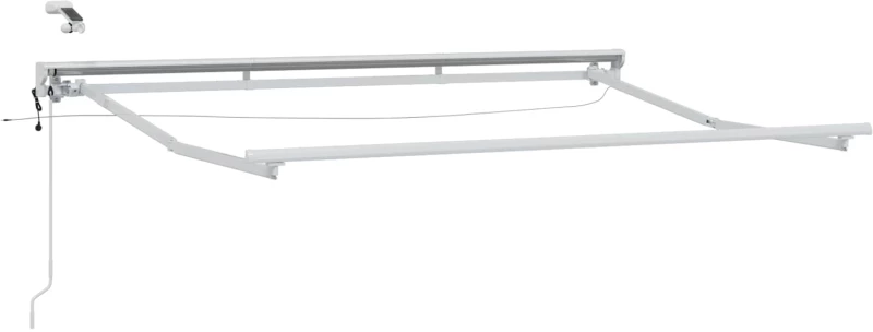 vidaXL Ηλεκτρικό πλαίσιο τέντας με LED Λευκός 2,5 x 2 m Αλουμίνιο