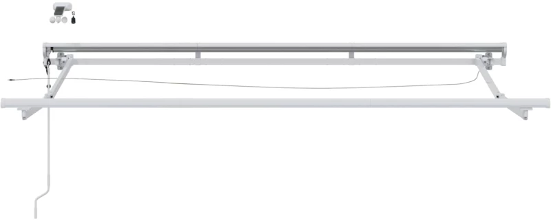 vidaXL Ηλεκτρικό πλαίσιο τέντας με LED Λευκός 2,5 x 2 m Αλουμίνιο