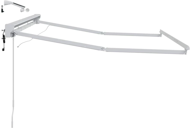 vidaXL Ηλεκτρικό πλαίσιο τέντας με LED Λευκός 2,5 x 2 m Αλουμίνιο