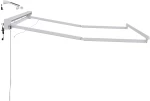vidaXL Ηλεκτρικό πλαίσιο τέντας με LED Λευκός 2,5 x 2 m Αλουμίνιο
