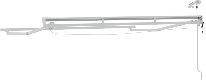 vidaXL Ηλεκτρικό πλαίσιο τέντας με LED Λευκός 2,5 x 2 m Αλουμίνιο